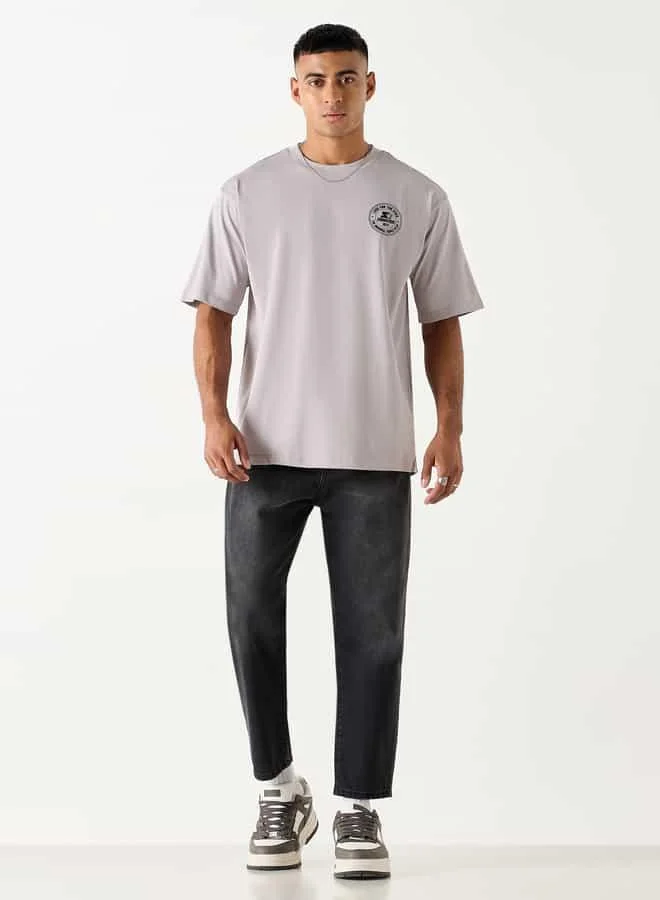 STARTER Starter Logo Print Crew Neck T-shirt with Short Sleeves