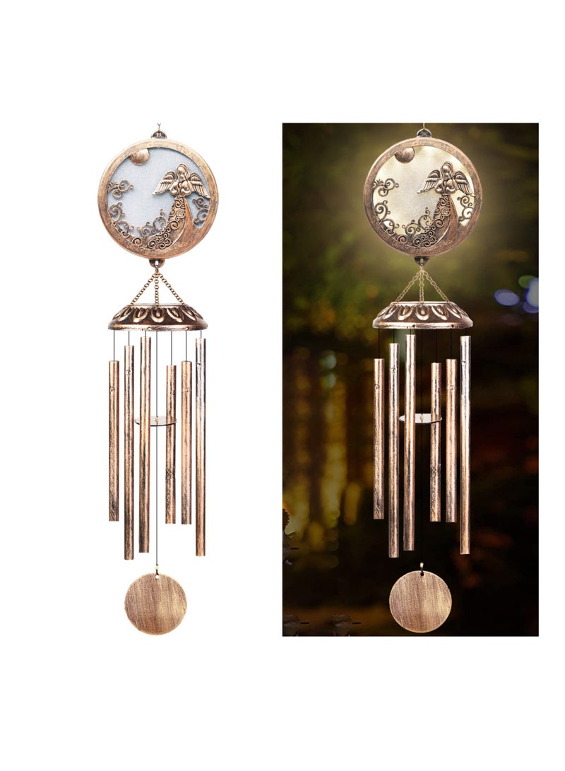 Solar Lights Wind Chimes Memorial Wind Chime Solar Lights Soothing Melodic Tones for Memorial Wind Chimes is Best, Gifts for Women, Mother, Home Decor Garden Patio - Image 1