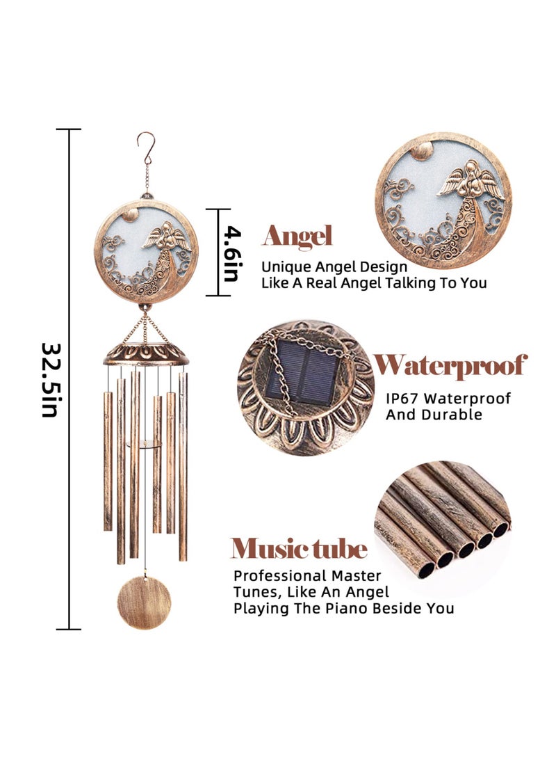 Solar Lights Wind Chimes Memorial Wind Chime Solar Lights Soothing Melodic Tones for Memorial Wind Chimes is Best, Gifts for Women, Mother, Home Decor Garden Patio - Image 5