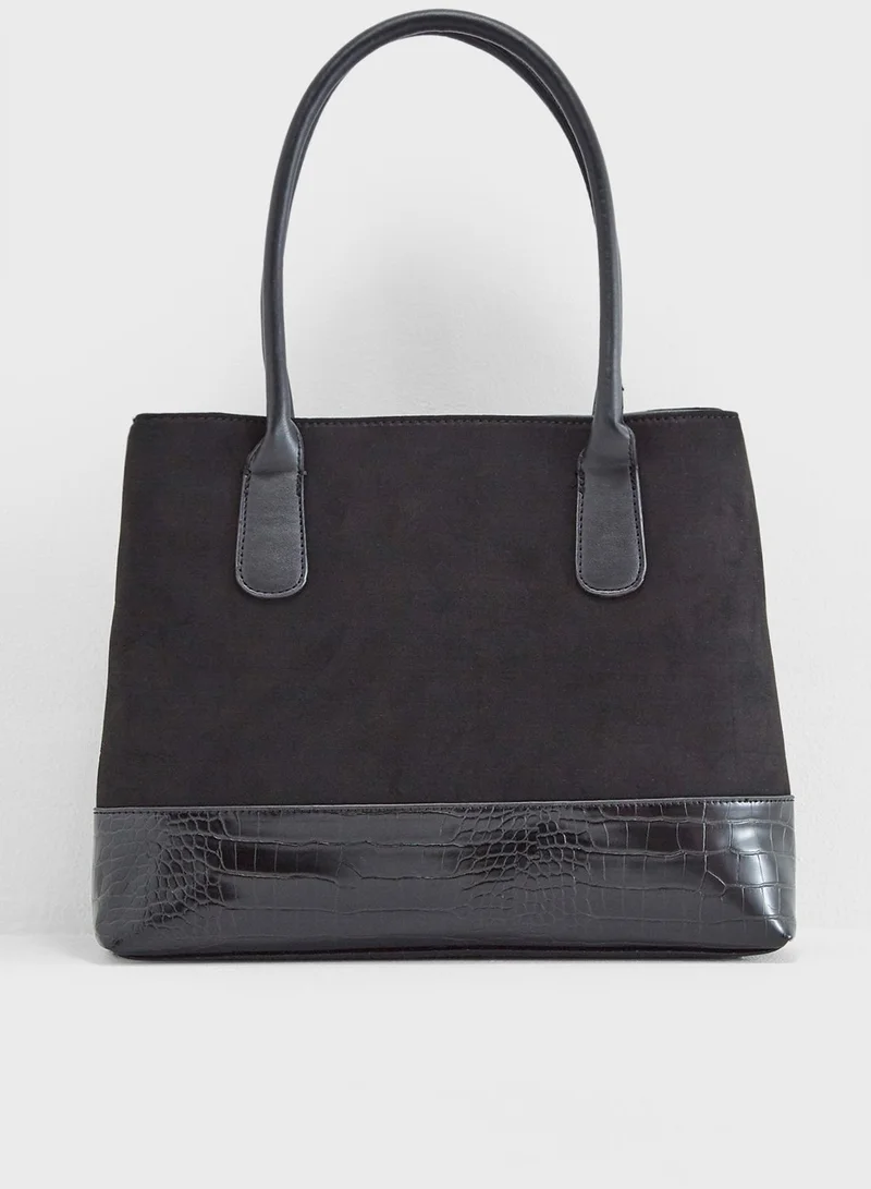 DOROTHY PERKINS Crocodile Panel Tote Bag