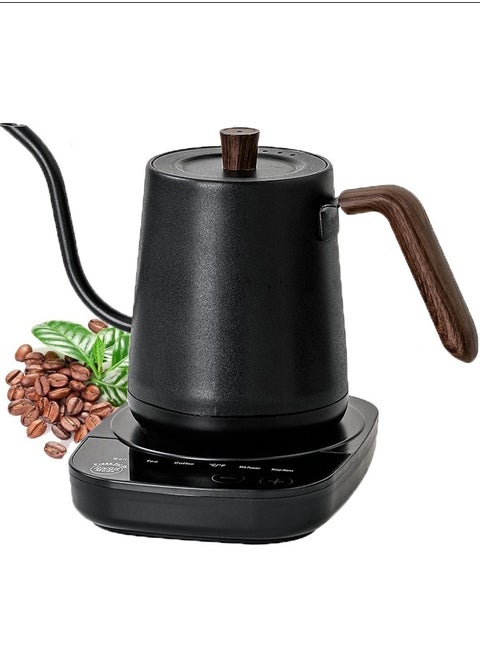 Electric Gooseneck Kettle Water Kettle With Temperature Control 0.8L Tea Coffee Kettle Pot Fast Boiling 304 Stainless Steel