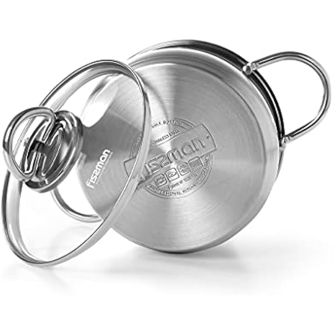 فيسمان قدر مونيكا 18×105 سم، سعة 26 لترًا، مع غطاء زجاجي من الفولاذ المقاوم للصدأ - Image 3