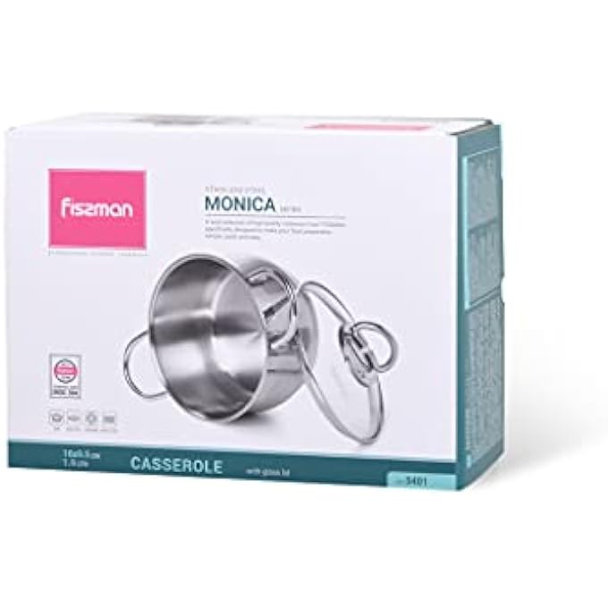 فيسمان قدر مونيكا 18×105 سم، سعة 26 لترًا، مع غطاء زجاجي من الفولاذ المقاوم للصدأ - Image 4