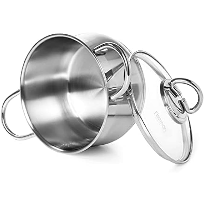 فيسمان قدر مونيكا 18×105 سم، سعة 26 لترًا، مع غطاء زجاجي من الفولاذ المقاوم للصدأ - Image 2