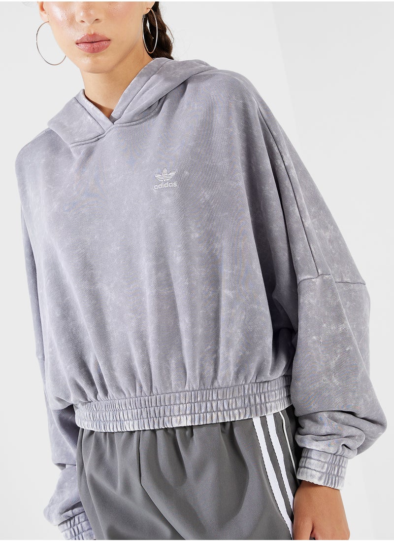 adidas Originals Acid Washed Cropped Hoodie  - Image 3