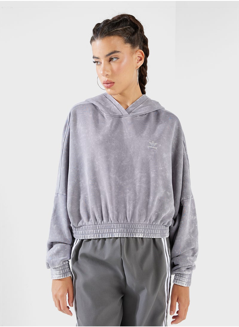 adidas Originals Acid Washed Cropped Hoodie  - Image 1