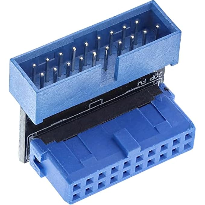 INLINE ® USB 3.0 INTERNAL POST CONNECTOR MALE TO FEMALE DOWN ANGLED ADAPTER - Image 1