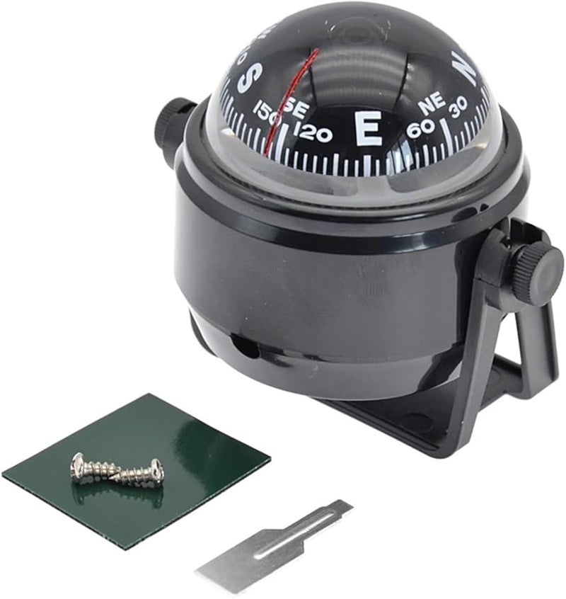 Black Boat Compass 2 PCS Professional Direction Display Equipment Sailing Tool - Image 2