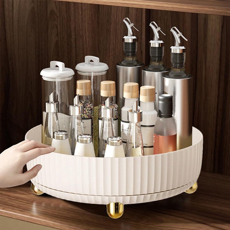 The Procure Store صينية تجميل دوارة بزاوية 360 درجة، بيضاء - Image 4