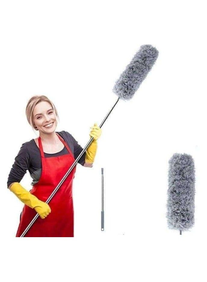 2.8M Ultra Long Household Dust Duster Cleaning Hair Duster Removal And Ash Roof Cleaning Brush Sweeping The Wall Microfiber Duster Bendable Telescopic  - Image 1