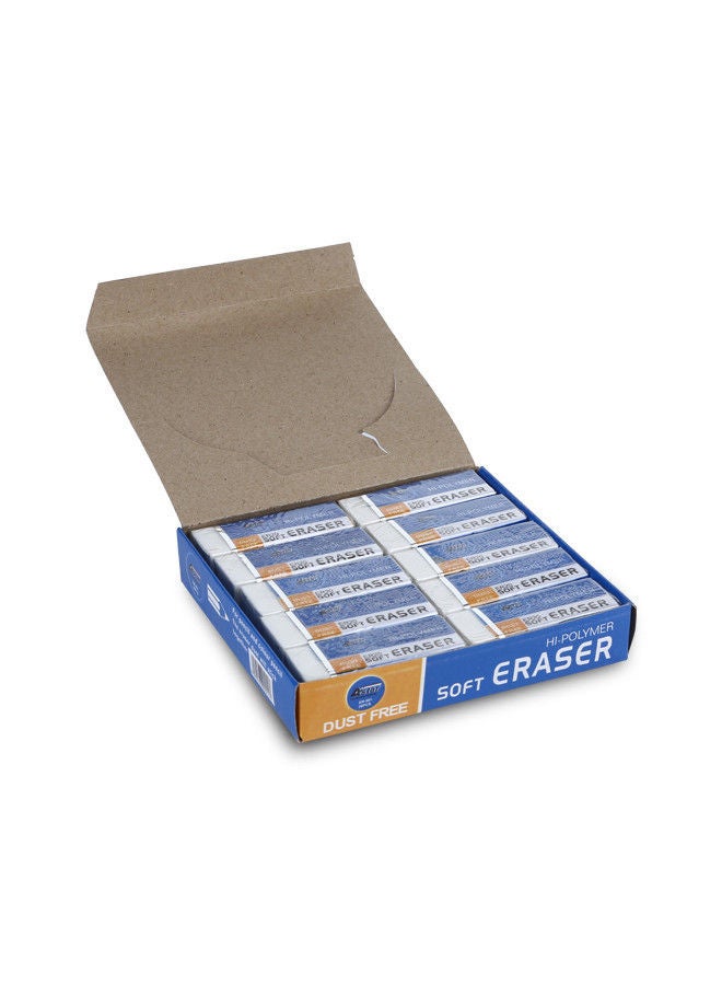 Astar Astar Hi-Polymer Soft Eraser – Dust-Free, High-Performance Erasers for School, Office, and Home Use | 20 Pieces per Box  - Image 3