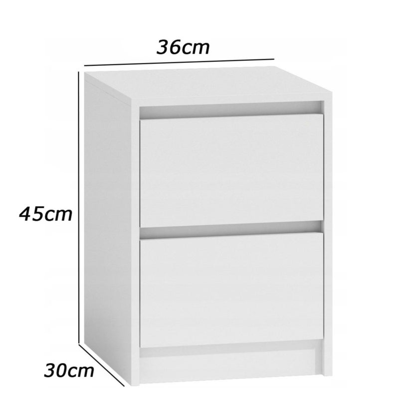 Furniture Store Modern MDF nightstand - Height 45 cm - Width 36 cm - Depth 30 cm, from Furniture Store. - Image 3