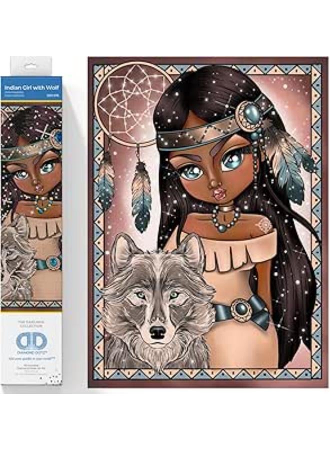 Diamond Dotz Kit – Indian Girl & Wolf