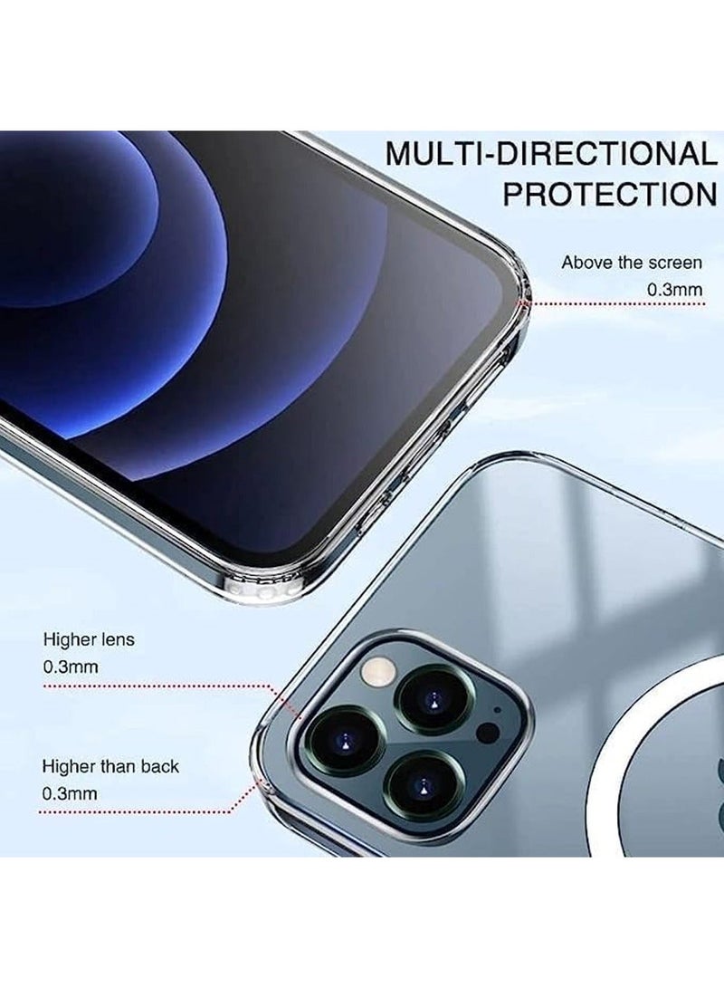 TEAM LUXURY Magnetic Clear Case for Iphone 12 Pro Max, Support Magsafe and Wireless Charger, Transparent Shockproof and Drop-Proof Phone Back Cover for Iphone 12 Pro Max  - Image 5