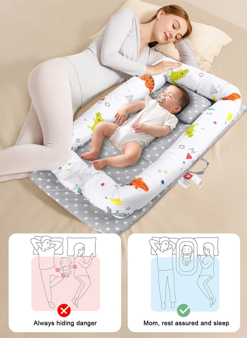 URbazaar Baby Lounger - Baby Lounger for Newborn, 0-24 Months, Infant Lounger for Home and Travel, Soft Cotton, Baby Nest Lounger, Newborn Babies Essentials Gifts - Image 3