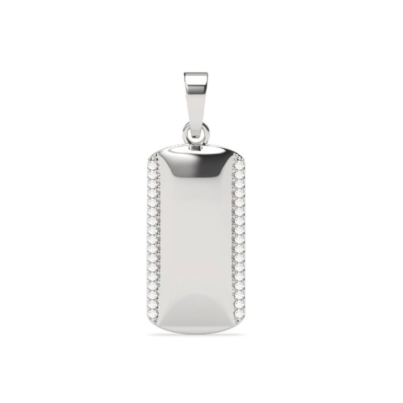 CLARA Pure 925 Sterling Silver Otto Men Pendant Necklace | With or Without Chain | Gift for Men & Boys |Platinum Plated, Swiss Zircon - Image 1