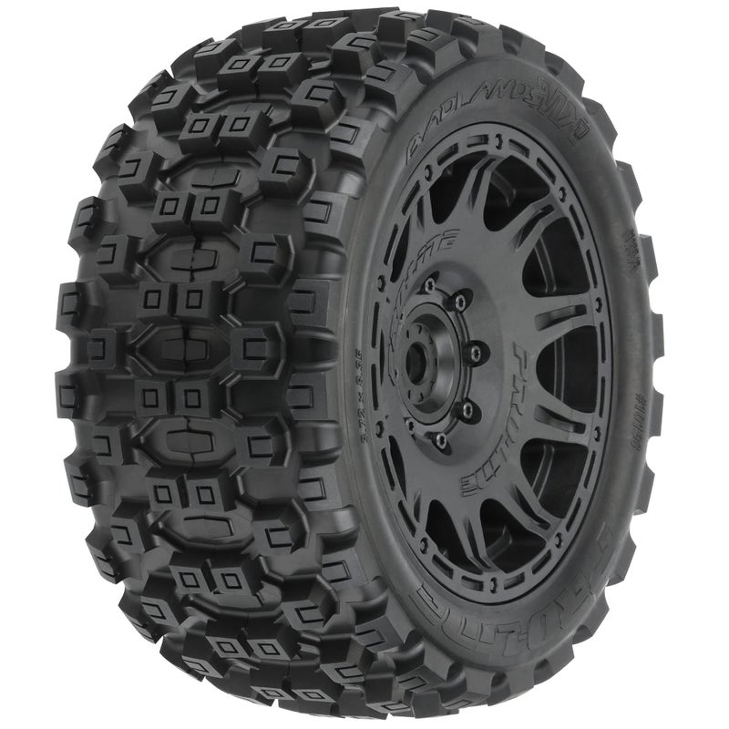 Proline Racing Badlands MX57 57 TRS MTD Rmvble Hex Blk Raid 2 PRO1019811 RC Tire - Image 2