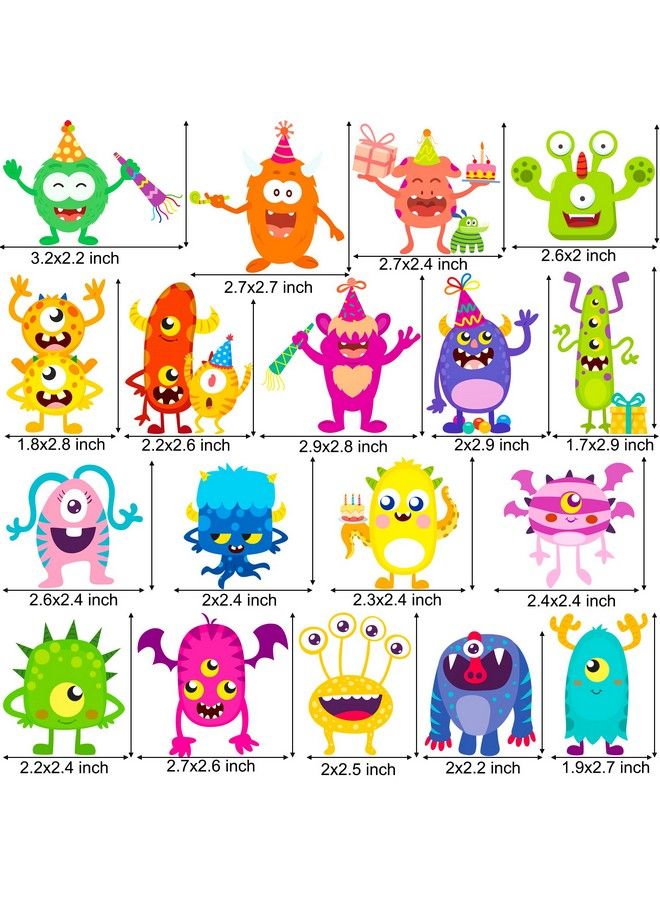 umoni 36Pcs Little Monster Party Cupcake Toppers Monster Bash Party Decorations For Little Monster Baby Shower Supplies Kids Birthday Party Decoration - Image 5