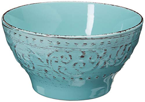 Elama Malibu Waves 16-Piece Stoneware Dinnerware Set Turquoise ELM-MALIBU-WAVES (935102701M) - Image 4