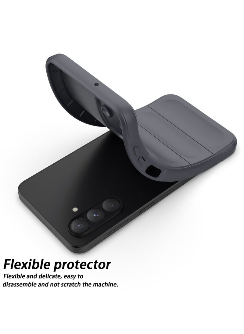 جراب خلفي من السيليكون عالي الحماية متوافق مع هاتف Samsung Galaxy A16 Magic Shield مقاوم للصدمات مع حماية للكاميرا (رمادي)