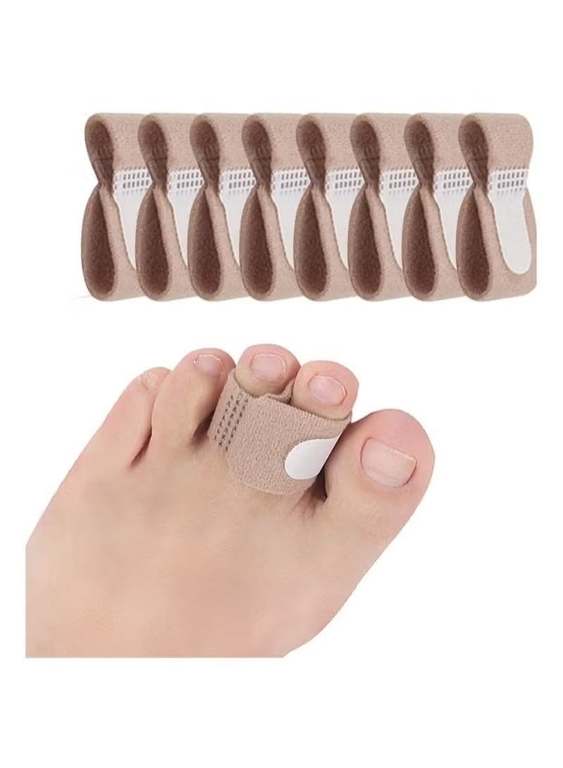 8-Piece Toe Splint Wraps Non Slip Hammer Straightener For Broken Crooked Overlapped And Toes-Women Men - Image 1