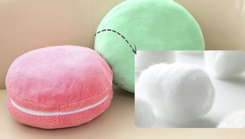 ChezMax Macaron Pillow Plush Back Bolster Cushion Microbead Throw Pillow Case Round Seat Cushion Home Decor Pillow for Sofa Bedroom Office Dormitory Car 14.5" Pink - Image 5
