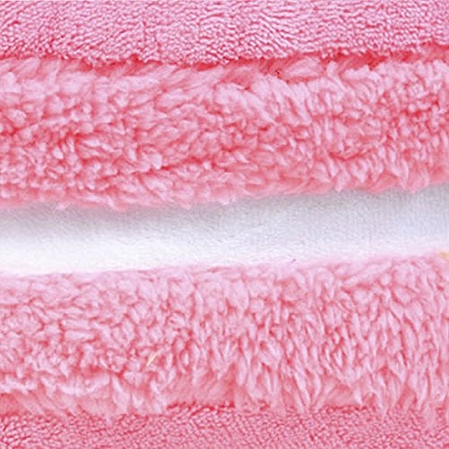 ChezMax Macaron Pillow Plush Back Bolster Cushion Microbead Throw Pillow Case Round Seat Cushion Home Decor Pillow for Sofa Bedroom Office Dormitory Car 14.5" Pink - Image 4