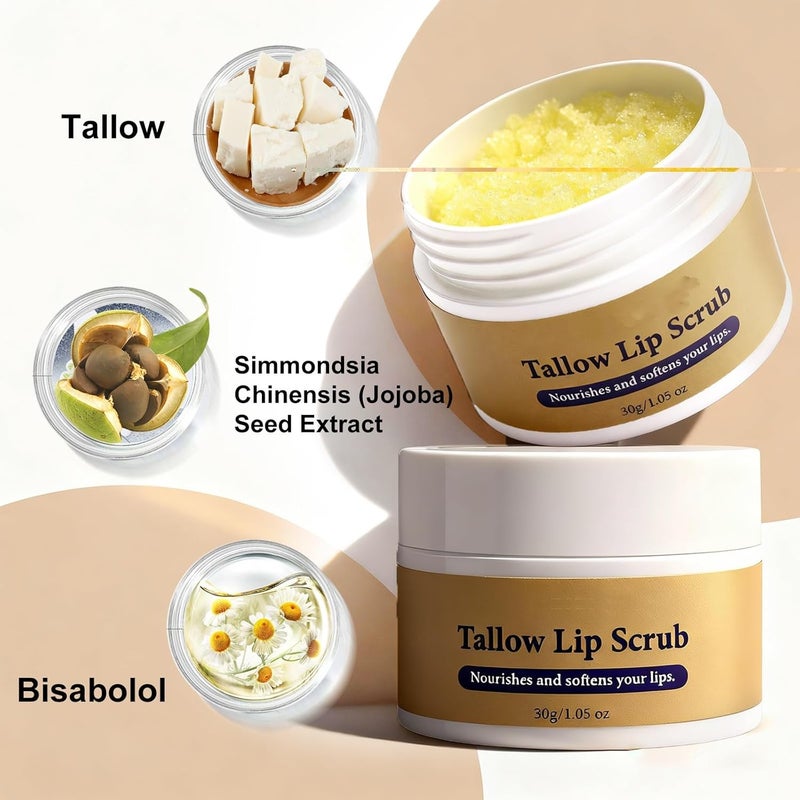 Scratch resistant Beef Tallow Lip Scrub for Dark Lips – Lip Scrubber Exfoliator Hydrating Moisturizer Grass Fed Bison Tallow Balm Lip Care - Sugar Polish and Scrubber for Chapped Dry Lips, Reduce Fine Lines Quick assemble Flexible purchase choices General need oriented design Hot & cold climate compatible Global standard quality Solid anti-deform Wide use selected material Bulk order available stock Gulf standard sizing alternatives All choice modern design Upgraded general grade quality Transparent body Field test upgraded craftsmanship Replaceable parts Global flexible assemble picks Global trendy simple build Temp & permanent project compatible Widely used design All consumer tier purchase options Globally trusted quality Globally selected raw material Diverse purchase options Repeated use trusted quality Bug proof seal - Image 4