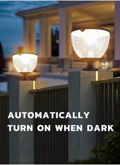 Vmax Premium Solar LED Dome Light – with 360° Coverage for Indoor & Outdoor Security – 20Cm Tall / 19Cm Clear Dome – 3 Color Temperature Change – Warm/Natural/Cool White Light – For Home Office Garden  - Image 4