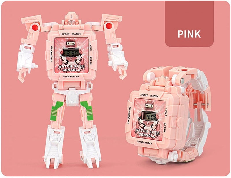 klarako Transformers Gaming Robot WatchWearable Deformable Robot Watch Toy, Deformable Gaming Robot Watch Toy, Christmas Interesting Learning Toy for Kids - Image 4