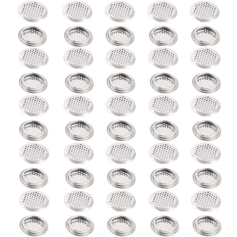 XMHF Stainless Steel Round Mesh Hole Air Vents 53mm21inch Mounting Diameter 50Pcs