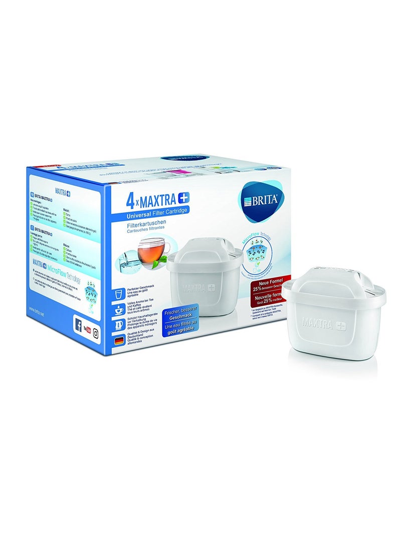 BRITA Brita Filters for Maxtra Water Filter Jug PlasticCarbonResin 4 Filtri Bianco 
