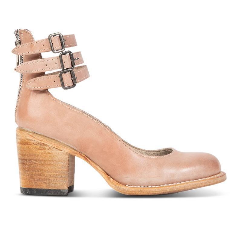 New 2024 Independent Site Back Zipper Thick Heel High Heel Square Heel Shallow Mouth Buckle Women'S Shoes - Image 1