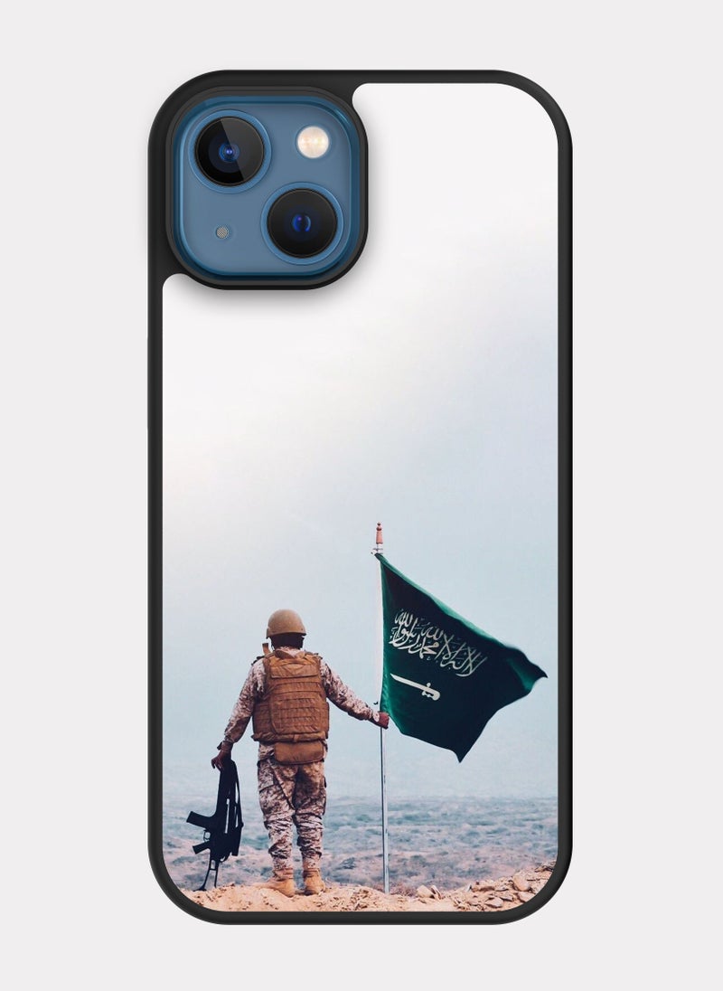 بكسلات كفر ايفون 13 جندي رافع علم السعوديه - Image 1