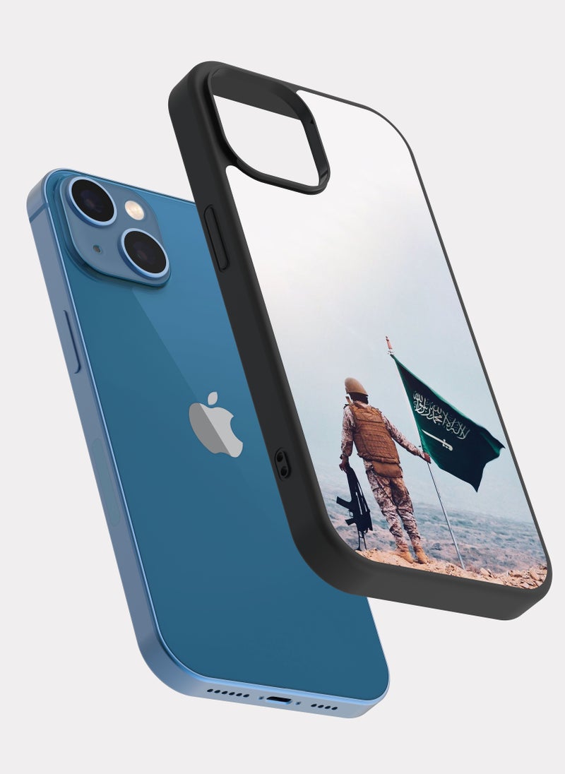 بكسلات كفر ايفون 13 جندي رافع علم السعوديه - Image 2