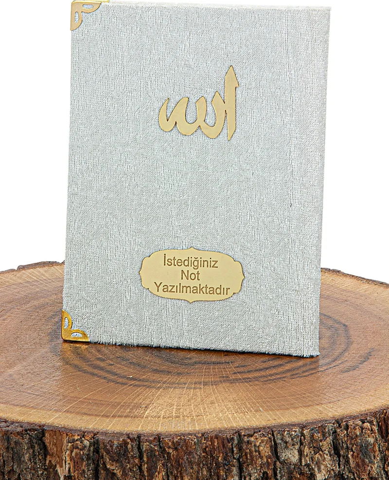 ايهفان اونلاين White Mevlüt Gift Velvet Covered Book of Yasin Prayer Beads Dowry Prayer Rug Set