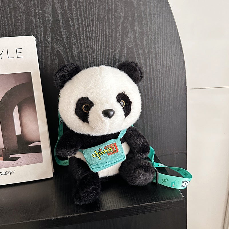 Cute Panda Doll Female Shoulder Bag Grab Machine Gift Japanese Panda Bag Cartoon Plush Messenger Bag - Image 5
