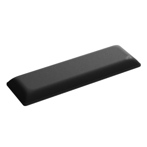 Glorious Gaming Padded Keyboard Wrist Rest (Compact, 25mm Thick) - Anti-Fray Stitched Edges, Smooth Cloth Surface, Anti-Slip Rubber Base, Medium Firmness, 300 x 100 x 25mm - Black - Image 1