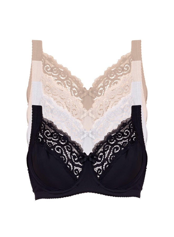 Dadoush Women's lace bra with an attractive design and perfect comfort with wide straps that increase your beauty and confidence. - Image 2