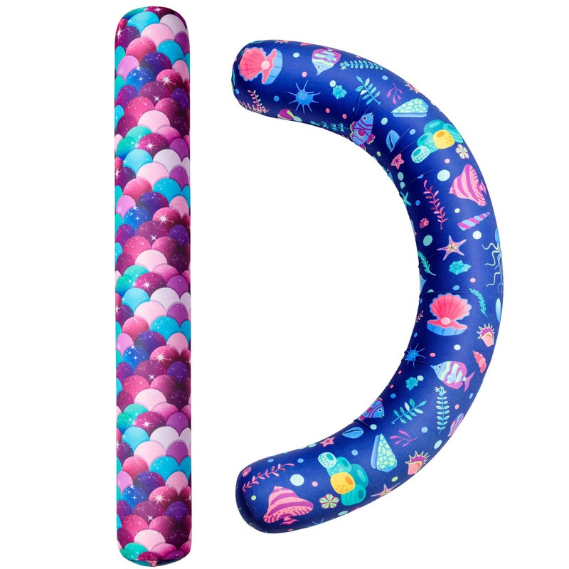 Parentswell Inflatable Swimming Noodles Set 2 Pack Pool Noodle Curved Swimming Pool Floats Pool Noodles Floats for Adults for Summer Beach Pool Party Games Summer Vacation Sea Beach LakePurple Blue - Image 2