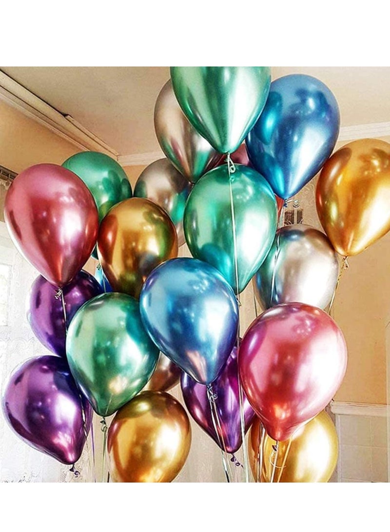 50 Pack 10 inch Multi Color Foil Balloon Party Supplies Banner Paper Garland For Happy Birthday Decoration Kids Baby Air Wedding Metallic Balloons (Multicolour) - Image 4