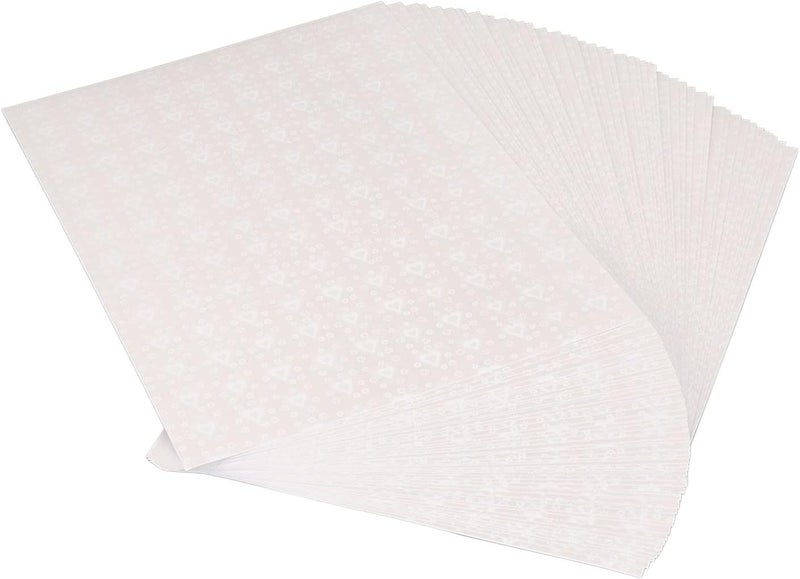 50 Pcs Holographic Cold Laminate Sheet A4, Clear Holographic Laminate Sheets for DIY Badge Making, BOPP Cold Laminating Sheets with Glossy Finish for Photo and Craft (Love Film) - Image 2