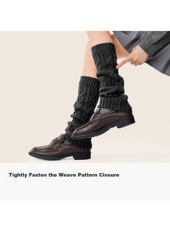 B&C.ROOM Mianzhuwu Women's Wool Socks, New Winter Knitted Slouchy Socks, Antibacterial Jk Long Tube Non-slip Warm Calf Socks, 1 Pair - Image 2