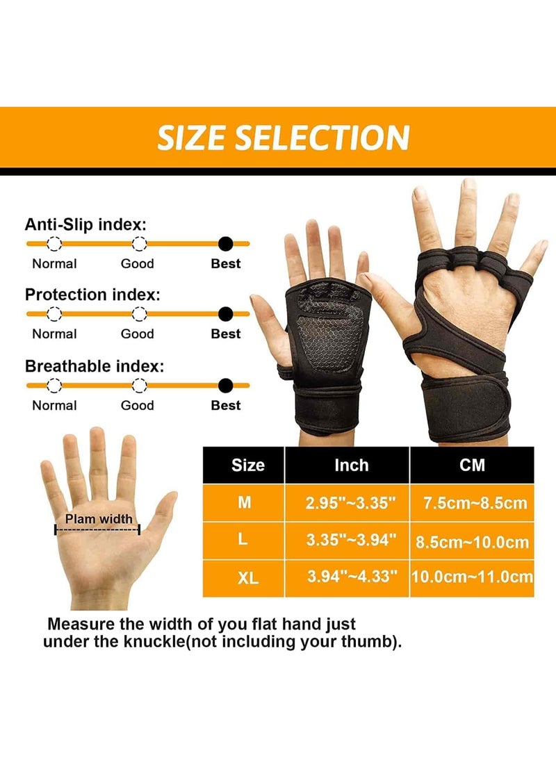 Mitoy Sports Cross Training Gloves, Fitness Gloves With Wrist Support, Gym Workout,Weightlifting & Fitness-Leather Padding - Image 4