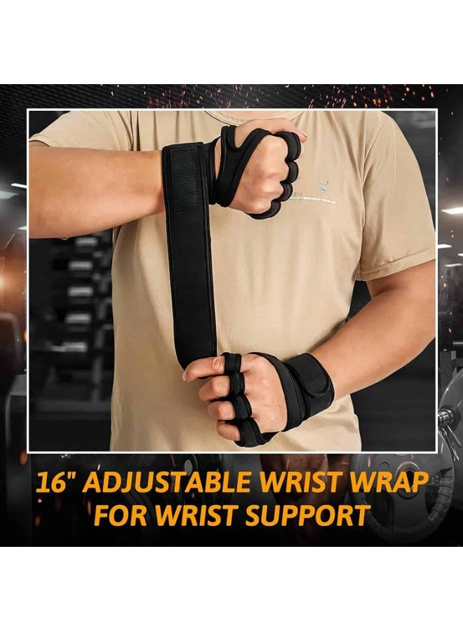 Mitoy Sports Cross Training Gloves, Fitness Gloves With Wrist Support, Gym Workout,Weightlifting & Fitness-Leather Padding - Image 5