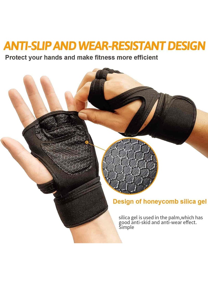 Mitoy Sports Cross Training Gloves, Fitness Gloves With Wrist Support, Gym Workout,Weightlifting & Fitness-Leather Padding - Image 2