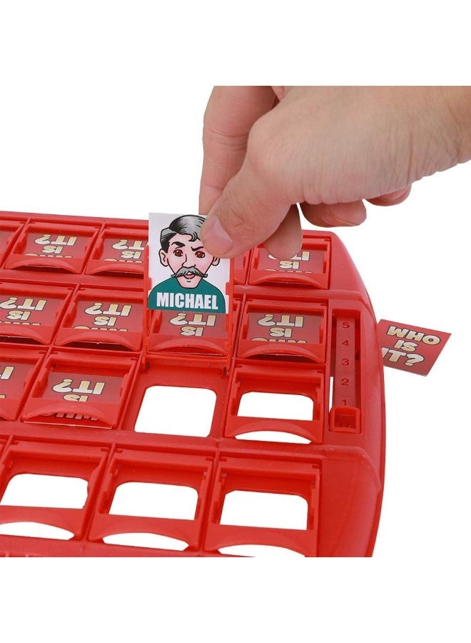 Who Is It Funny Guessing Board Game,Suitable For Classic Board Game Funny Family Guessing Games Kids Children Toy Gift (Red and Blue) English Version - Image 4