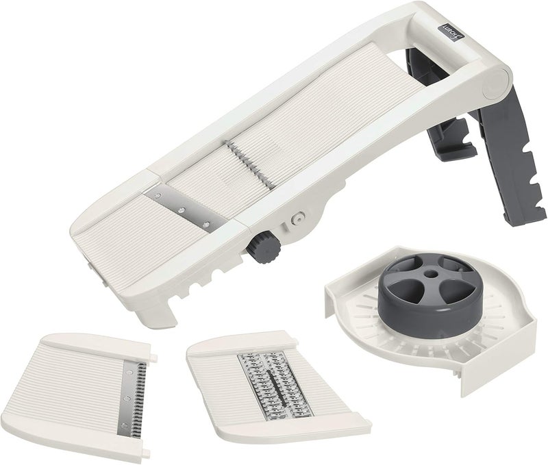 Lurch Vario Non Slip Adjustable Mandoline Food Slicer with Interchangeable Blades … (Grey/White) - Image 1