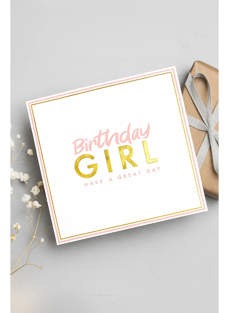 Share The Love Birthday Girl Have a Great Day Foil Greeting Card – Elegant Luxury Card with Shiny Foil Design by SharetheLove, Perfect for Daughters, Friends & Special Celebrations