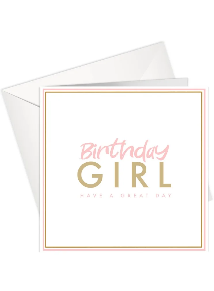 Share The Love Birthday Girl Have a Great Day Foil Greeting Card – Elegant Luxury Card with Shiny Foil Design by SharetheLove, Perfect for Daughters, Friends & Special Celebrations